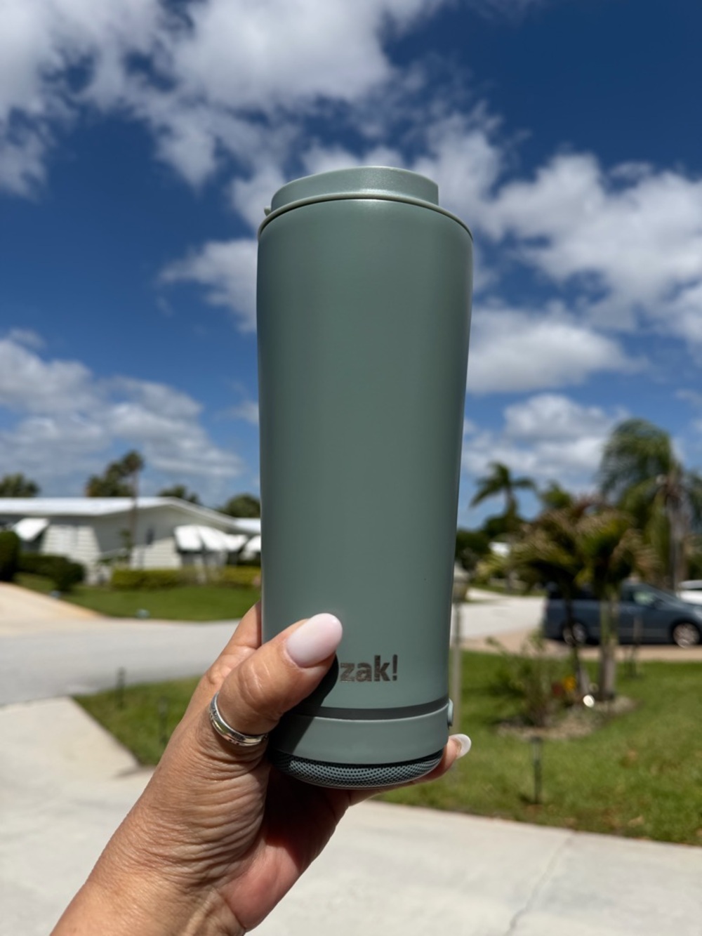 ZAK! Designs Stainless Steel Insulated Tumbler W/Speaker & Lights In Graphite - Picture 6 of 16